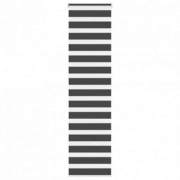 vidaXL Zebra roleta černá 50x230 cm šířka látky 45,9 cm polyester