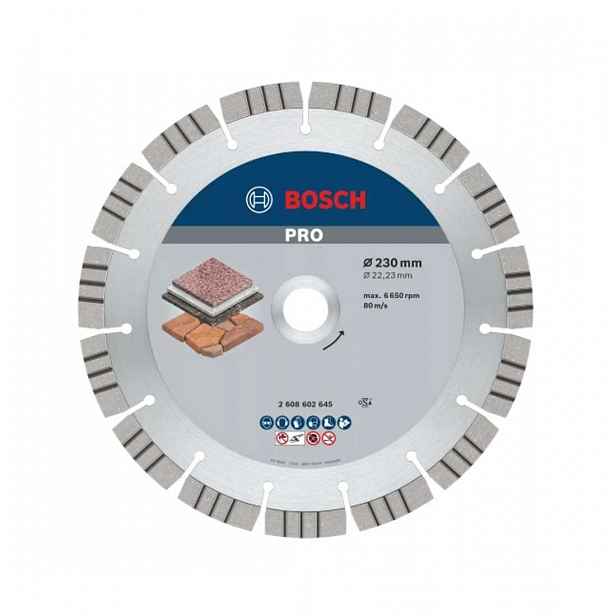 Bosch - Diamantový řezný kotouč na kámen 230x22,23 mm 2608602645