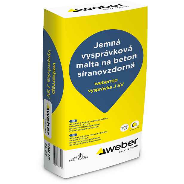 Malta síranovzdorná hrubá weberrep vysprávka J SV 25 kg