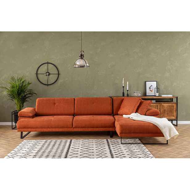 Rohová sedací souprava Mustang Large Right - Orange