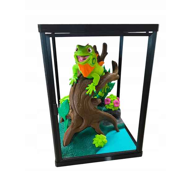 Velké 3D Terárium Se Zeleným Leguánem, Dekorativní Vzdělávací Sada