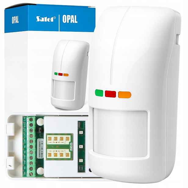 Venkovní duální pohybový detektor Satel Opal Pir+mw digitální detekce 15m IP54