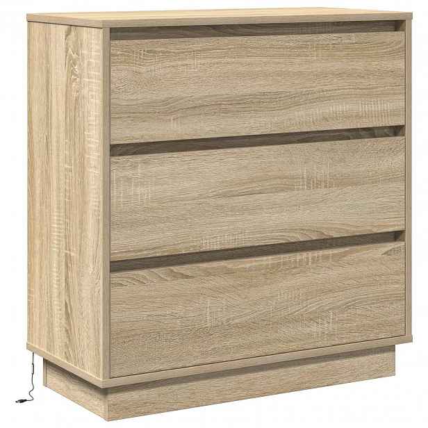 vidaXL Noční skříňka Sonoma dub 71 x 34,5 x 75 cm Kompozitní dřevo
