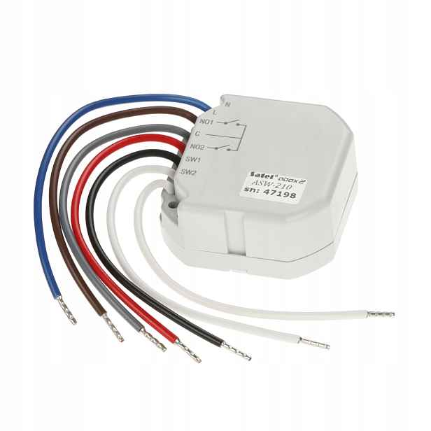 Bezdrátový Dvoukanálový Ovladač 230V Ac ASW-210 ABAX/ABAX2 Satel