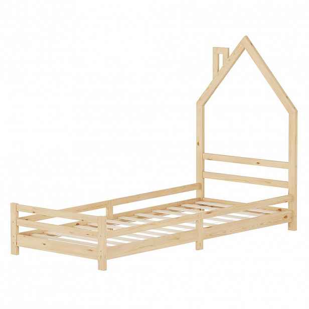 ML-DESIGN DĚTSKÁ POSTEL Dům 90x200 cm přírodní