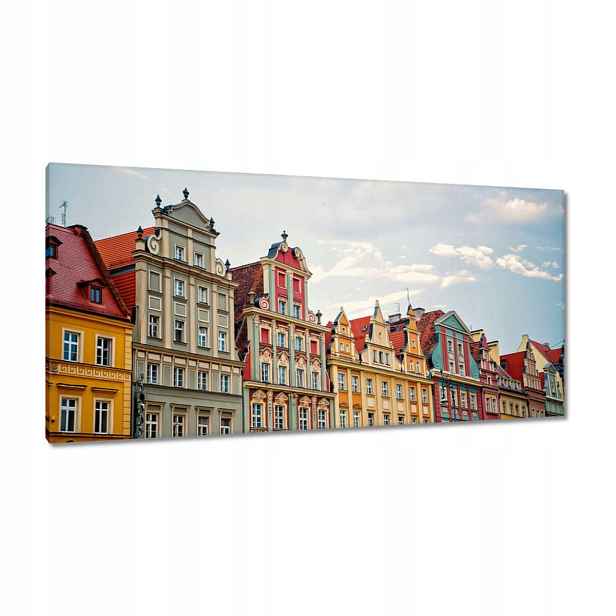 Obrazy 115x55 Fasády Trh ve Vratislavi