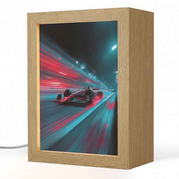 OnlyWow NOČNÍ LAMPIČKA Závodní auto - Červená - Rychlost 15x20 cm