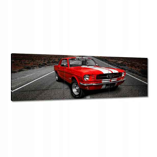 Obrazy 150x50 Červený Ford Mustang