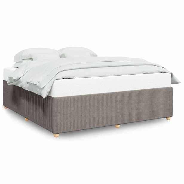 vidaXL Rám postele bez matrace taupe 180 x 200 cm textil