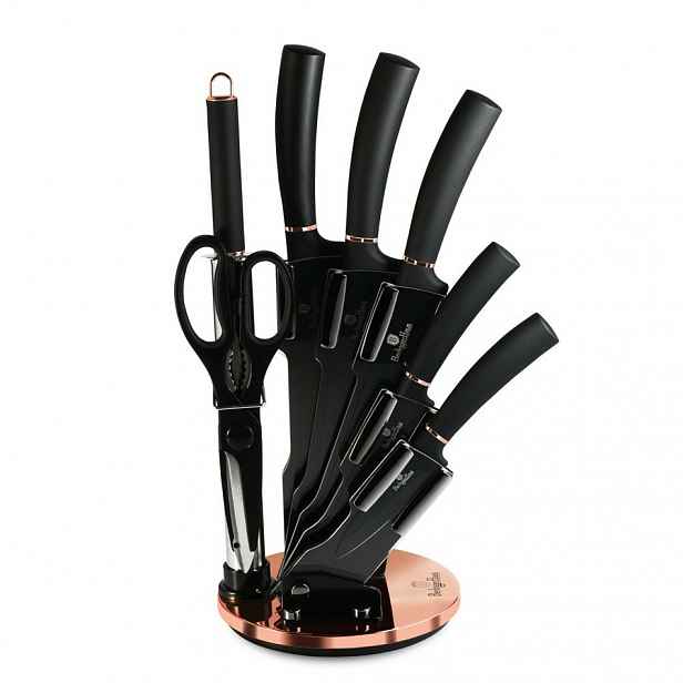 Berlinger Haus Sada nožů ve stojanu Black Rose Collection, 8 ks
