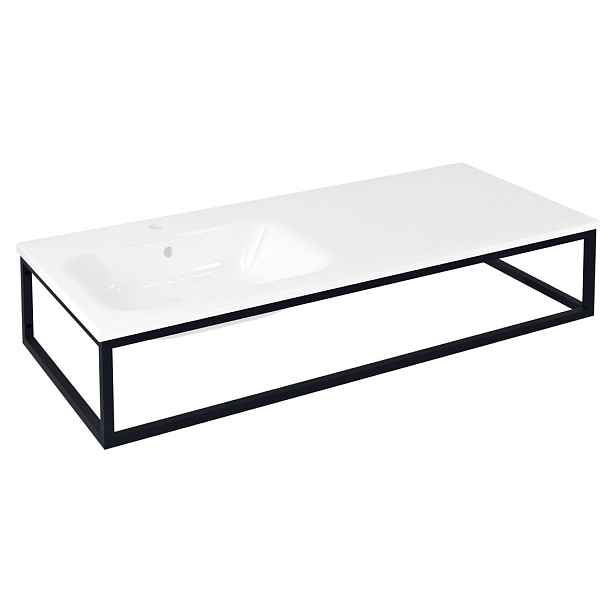Sapho SKA konzole pod umyvadlo/desku 119,7x22x51cm, černá mat