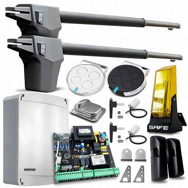 Set Pohon pro Dvoukřídlou bránu 7 m lampa 2 x dálkové ovládání Automat pohon