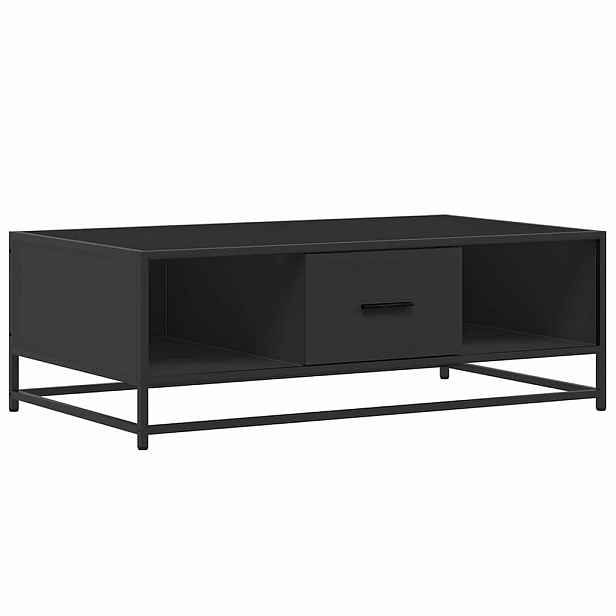 vidaXL Konferenční stolek černý 100x57x35 cm kompozitní dřevo a kov