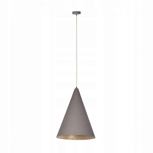 Závěsná lampa Vesuvio šedá Kompozit 1xE27 15W Regulace výšky Sigma Lighting