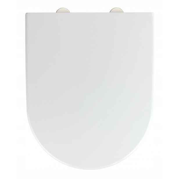 Wc Sedátko Oválné Plast 38X46 CM Funkce Easy Close Bílé