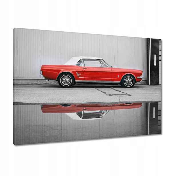 Obrazy 100x70 Červený Ford Mustang Usa