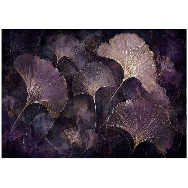 Fototapeta Ginkgo Listy Zlatá Fialová Vinylová Strukturovaná 416x254