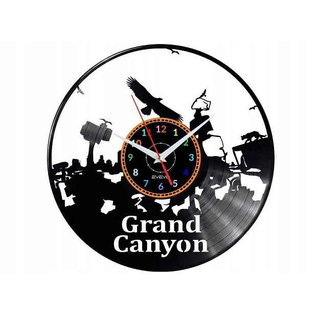 Grand Canyon Dekorativní Nástěnné Hodiny Moderní Vinylová Deska Na P