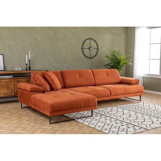 Rohová sedací souprava Mustang Large Left - Orange