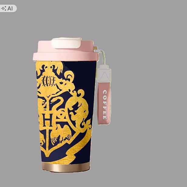 Termohrnek termoska Rózový ocelový láhev na pití Harry Potter Hogwarts 500 ml 0,5 l