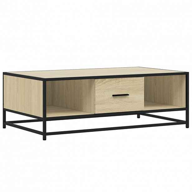 vidaXL Konferenční stolek dub sonoma 100 x 57 x 35 cm kompozit a kov