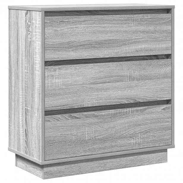 vidaXL Noční skříňka Šedá 71 x 34,5 x 75 cm Kompozitní dřevo