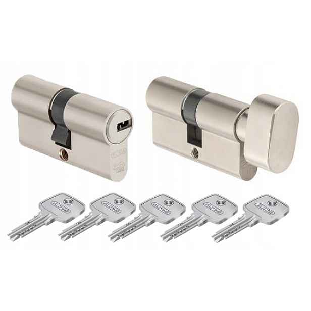 Dvě vložky Abus pro jeden klíč D10+KD10NP 35/30G nikl