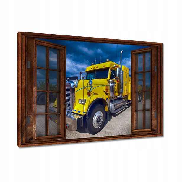 Obrazy 90x60 Žlutý tahač kamionů