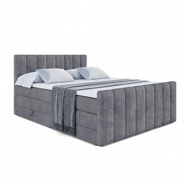 ALTDECOR POSTEL boxspring OTTA-Z KING – 200 x 200 – H3/H4 – tmavě šedá