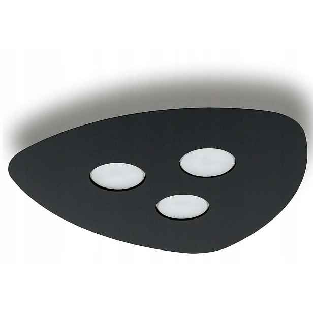 Nástěnná lampa do pracovny domu Stropní Svítidlo Stropní Organic Černá 3xGX53 39,5cm
