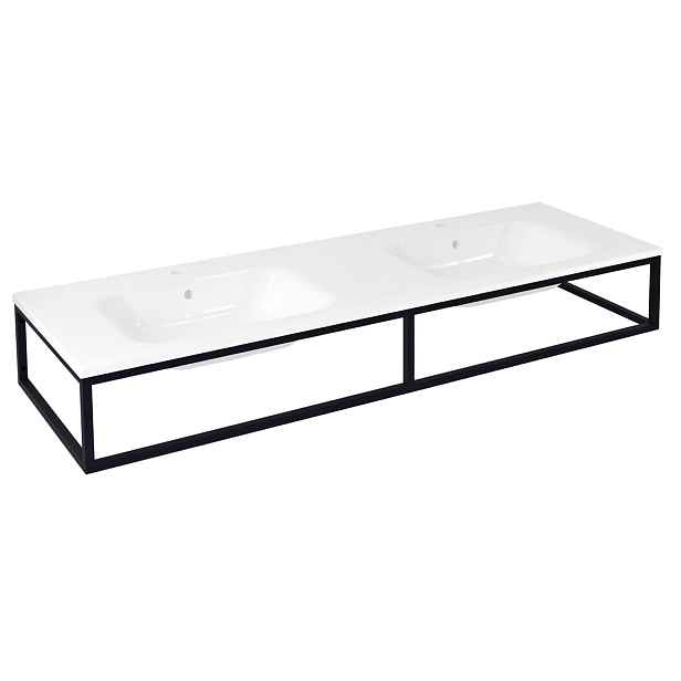 Sapho SKA konzole pod umyvadlo/desku 160x22x51cm, černá mat