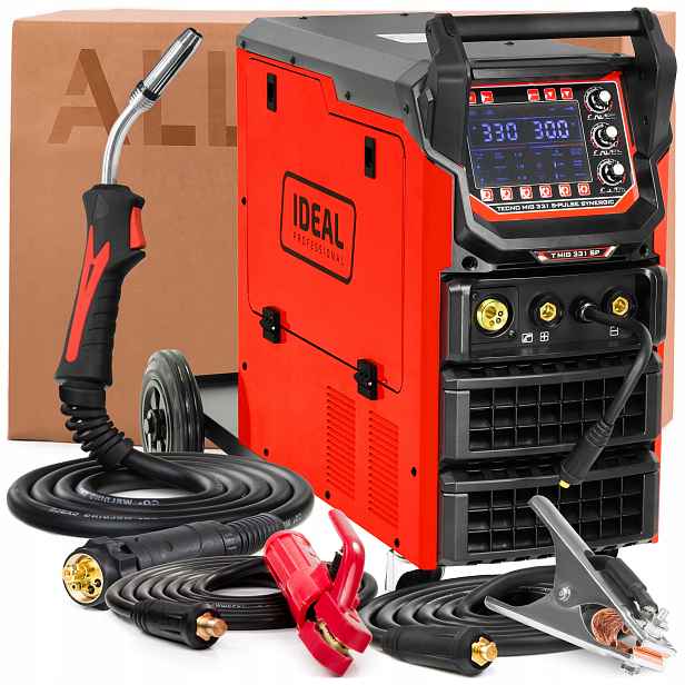 Svářečka Ideal Tecno Mig 331 S-pulse Synergic 400V 330A 4-VÁLCOVÁ Mma Flux