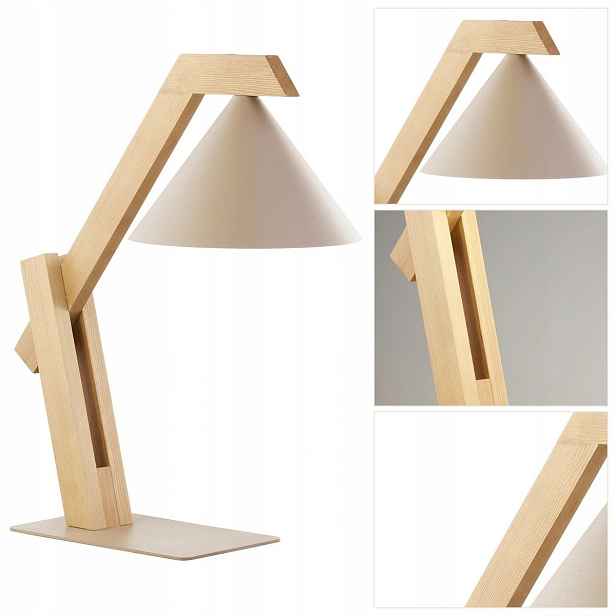 Béžová stolní lampa Deco v moderním stylu do ložnice Sigma Lighting