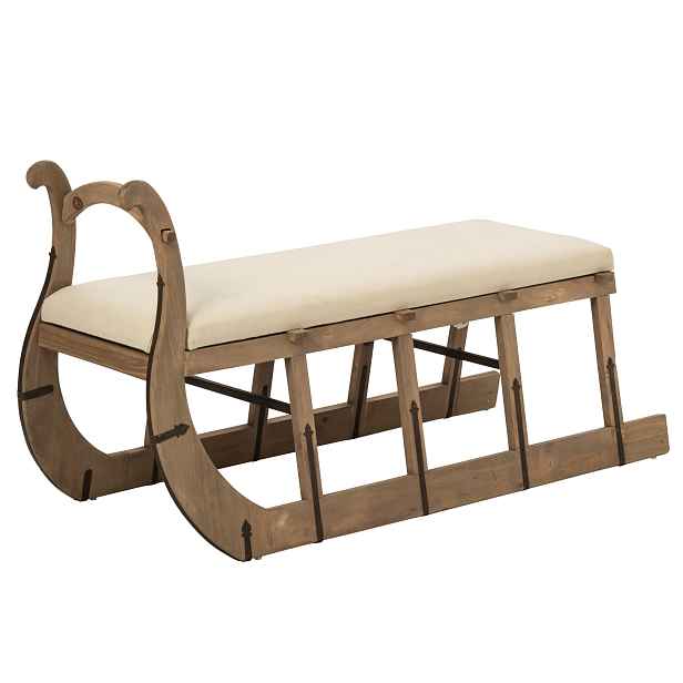 Dřevěný konferenční stolek ve tvaru sáněk Sled – 115*68,5*43 cm J-Line by Jolipa