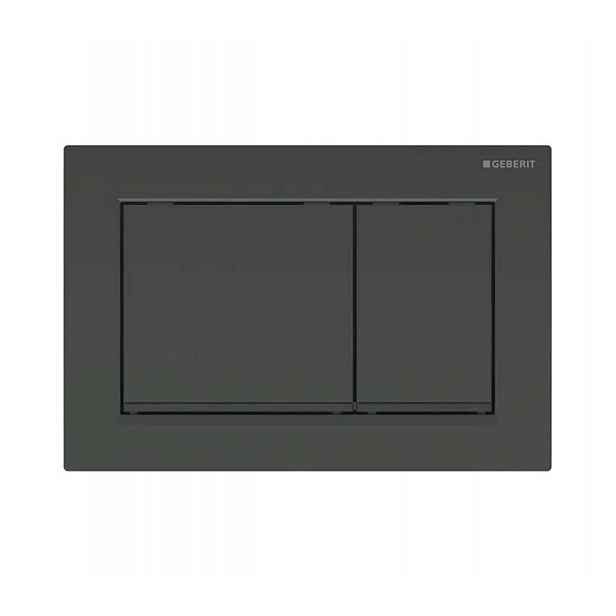 Geberit Omega20 - Ovládání splachování, lesklá černá 115.080.DW.1