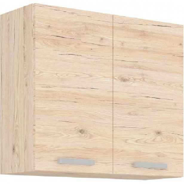 Horní kuchyňská skříňka BERIT - šířka 80 cm, dub bordeaux