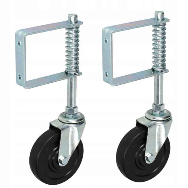 Kolečko Pružinové Pro Bránu Otočné pevné 12CM 120kg Kolečka Sada x2
