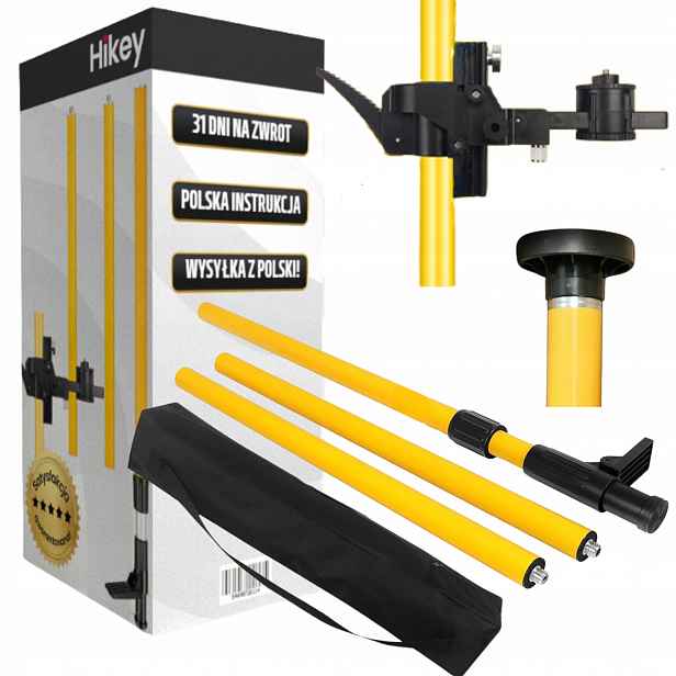 Tyč Pro Laser Kroucená 365 CM Stativ Pro Vodováhu Sloupek Odolný