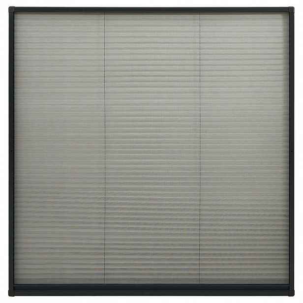 vidaXL Plisovaná okenní síť proti hmyzu hliník antracitová 120x120 cm