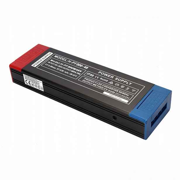 Napájecí zdroj pro magnetické lišty a Led pásky H-PF200-48 200W Černý