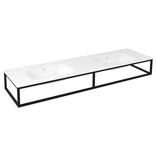Sapho SKA konzole pod umyvadlo/desku 180x22x51cm, černá mat