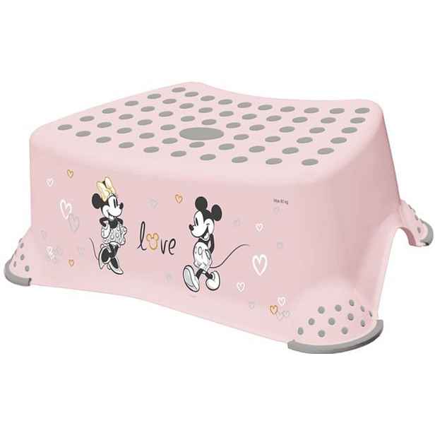 taburetka 40x28,v.14cm sever.růžová, MINNIE, plast