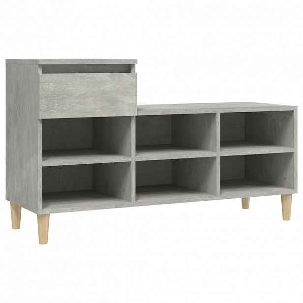 vidaXL Botník betonově šedý 102x36x60 cm kompozitní dřevo