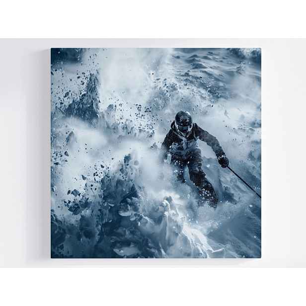 Obraz Na Plátně Canvas Sport Pohyb Zima Sníh Lyže Lyžař Sjezd 50x50