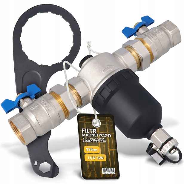 Odmulnik Magnetický Filtr 1 1/4'' Separátor usazenin DN32 Kotlů Čerpadla A9-T