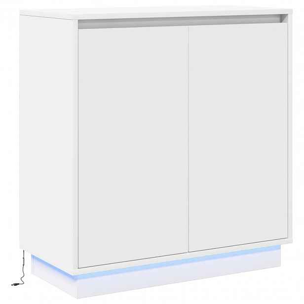 vidaXL LED komoda Bílá 71 x 34,5 x 75 cm Kompozitní dřevo