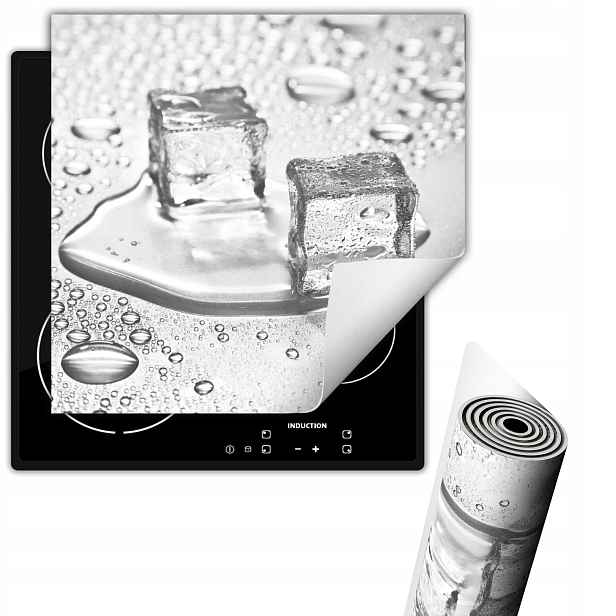 Vinylová Ochranná Podložka Na Indukční Desku 50x52 Kostky ledu