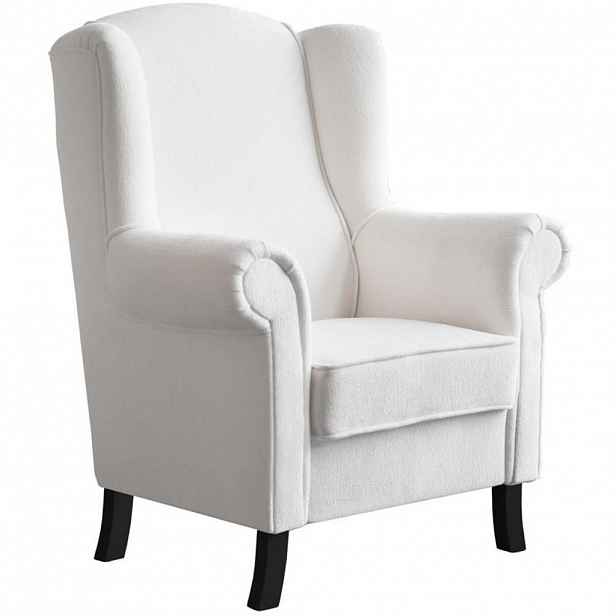 Beautysofa KŘESLO UŠÁK Leonardo béžové, bouclé látka