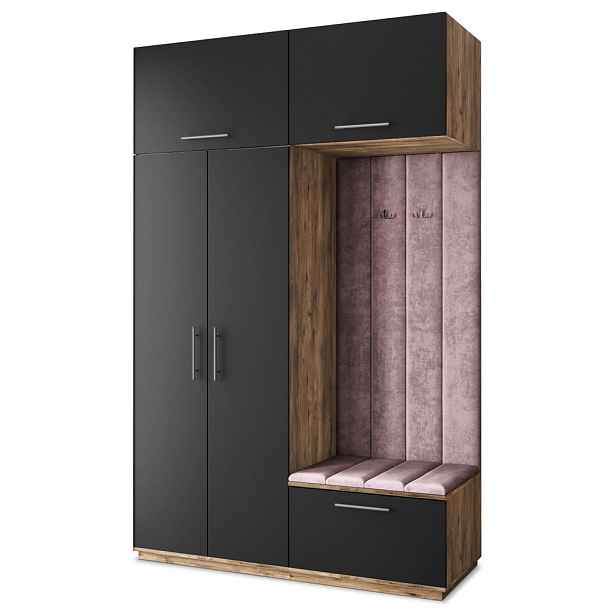 MASSENO MODERNÍ PŘEDSÍŇOVÁ SESTAVA REMA, 150/240/60 cm, dub Lefkas