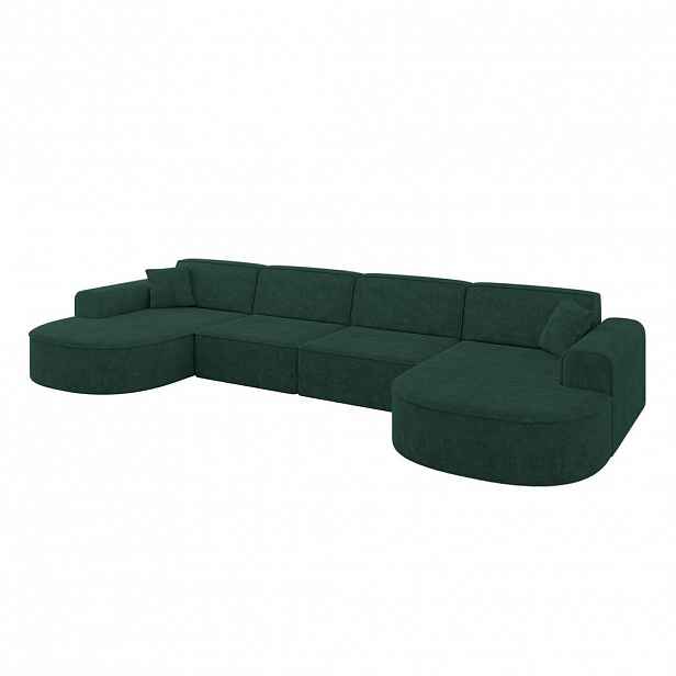 ALTDECOR SEDACÍ souprava MARI-U2 – 388 x 171 x 79 cm, zelený velur